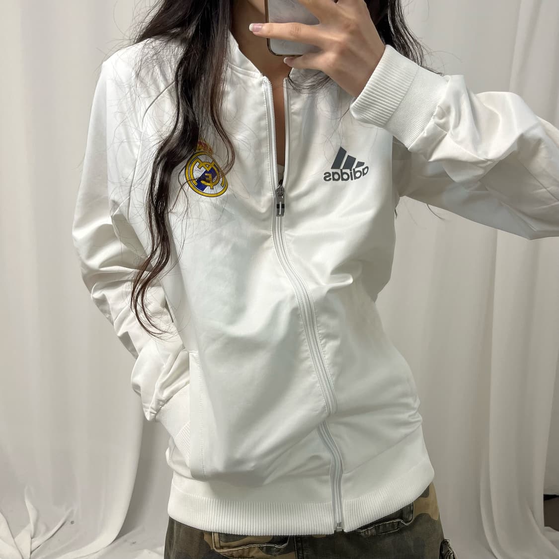 Adidas Real Madrid white track top 상품이미지3