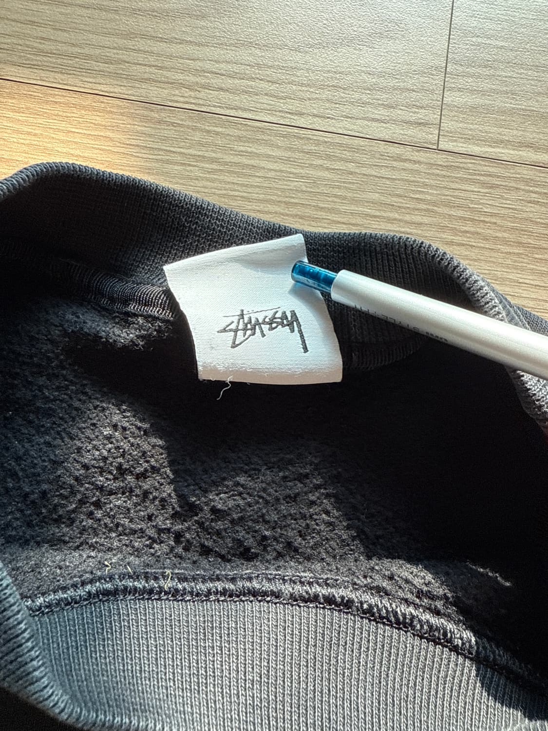 나이키 x 스투시 NRG 워시드 플리스 맨투맨 블랙 상품이미지5