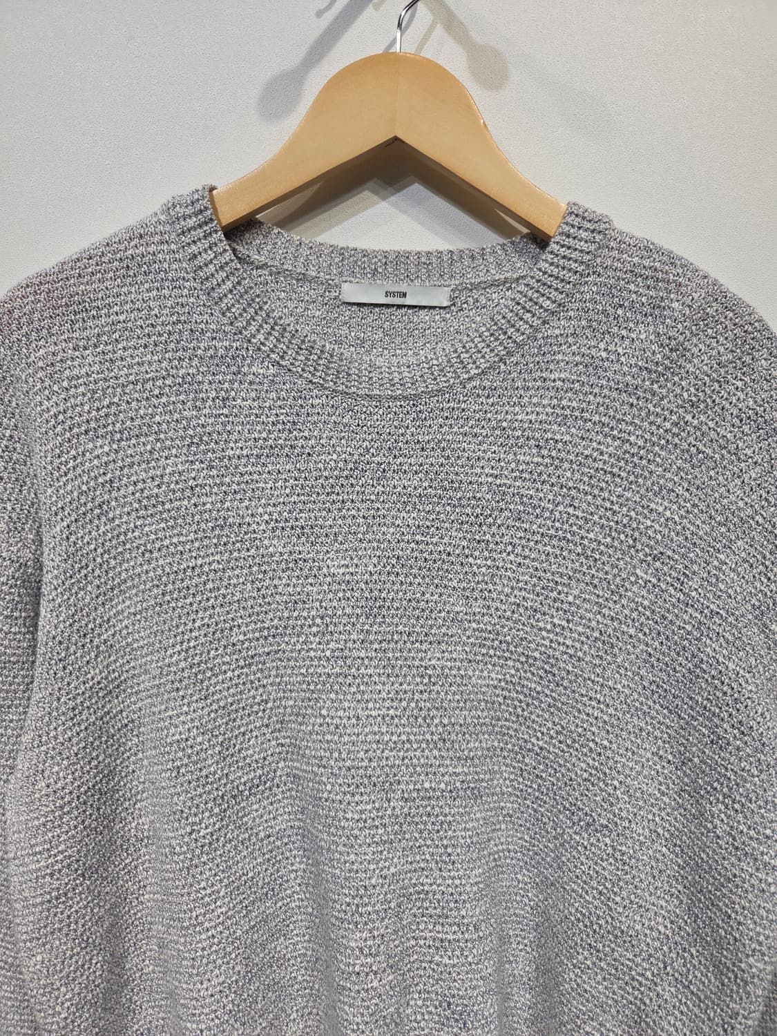 SYSTEM 시스템 투톤 배색 텍스처 코튼 니트 상품이미지3