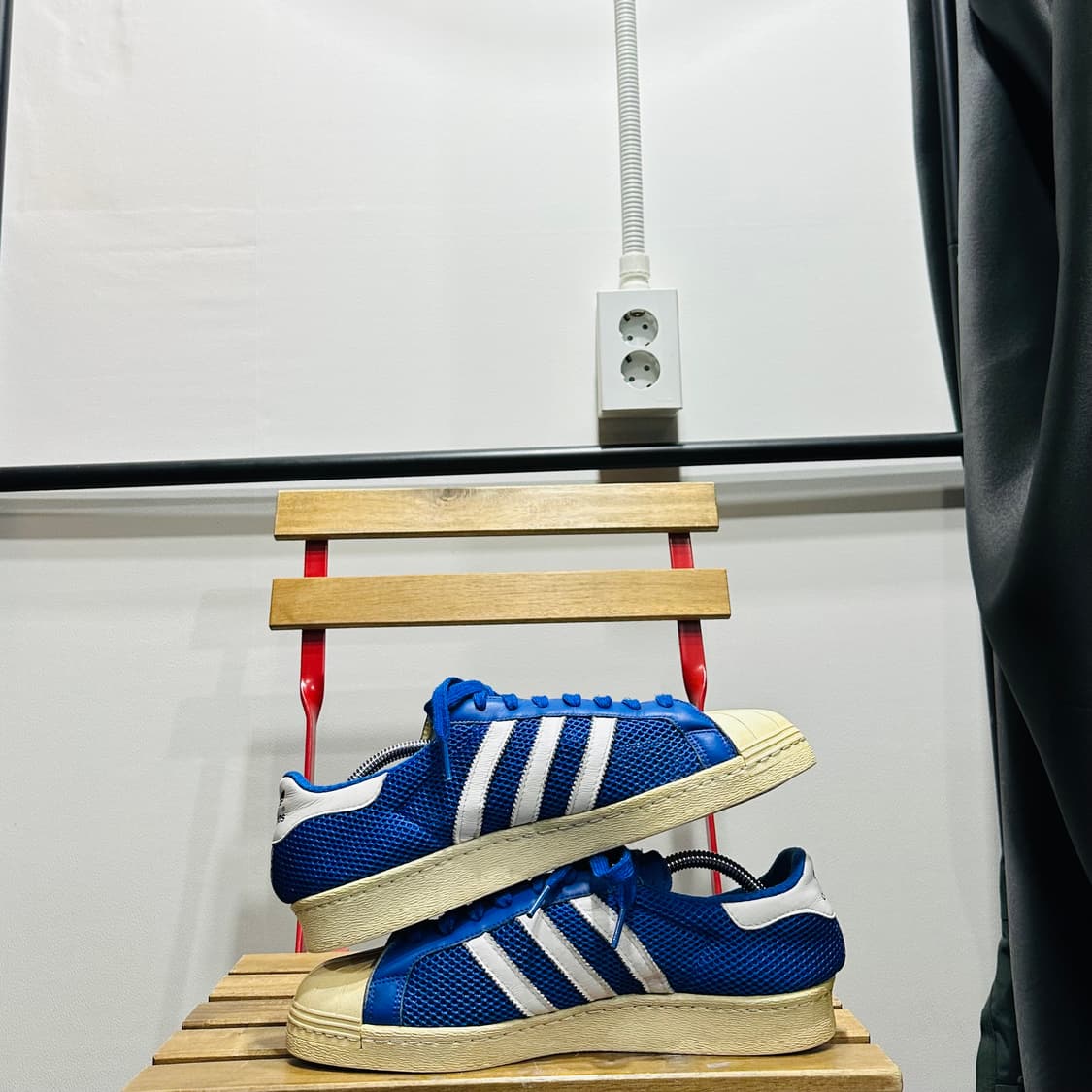 280) 아디다스 운동화 남성 남자 신발 슈퍼스타 OG 블루 메쉬 상품이미지7