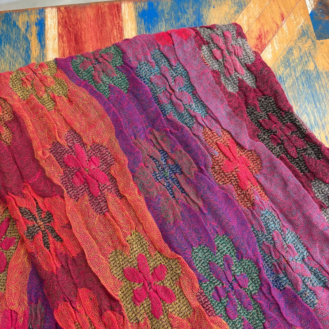 비비드 플라워 믹스 히피 머플러 스카프 (JPN) 상품이미지6