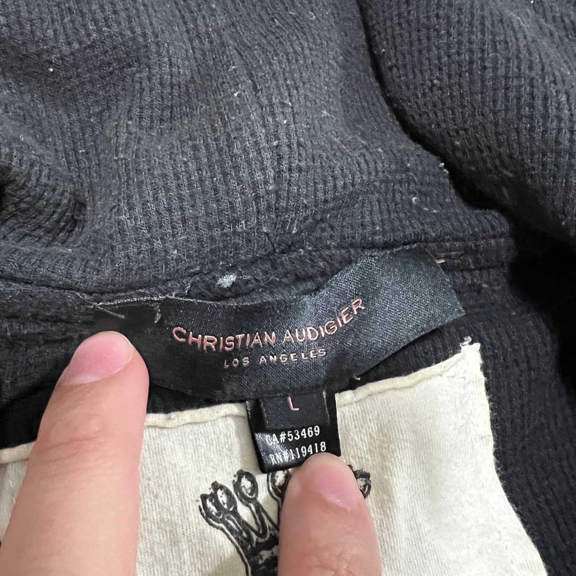 CHRISTIAN AUDIGIER 크리스찬 오디져 프린팅 후드집업(L) 상품이미지5