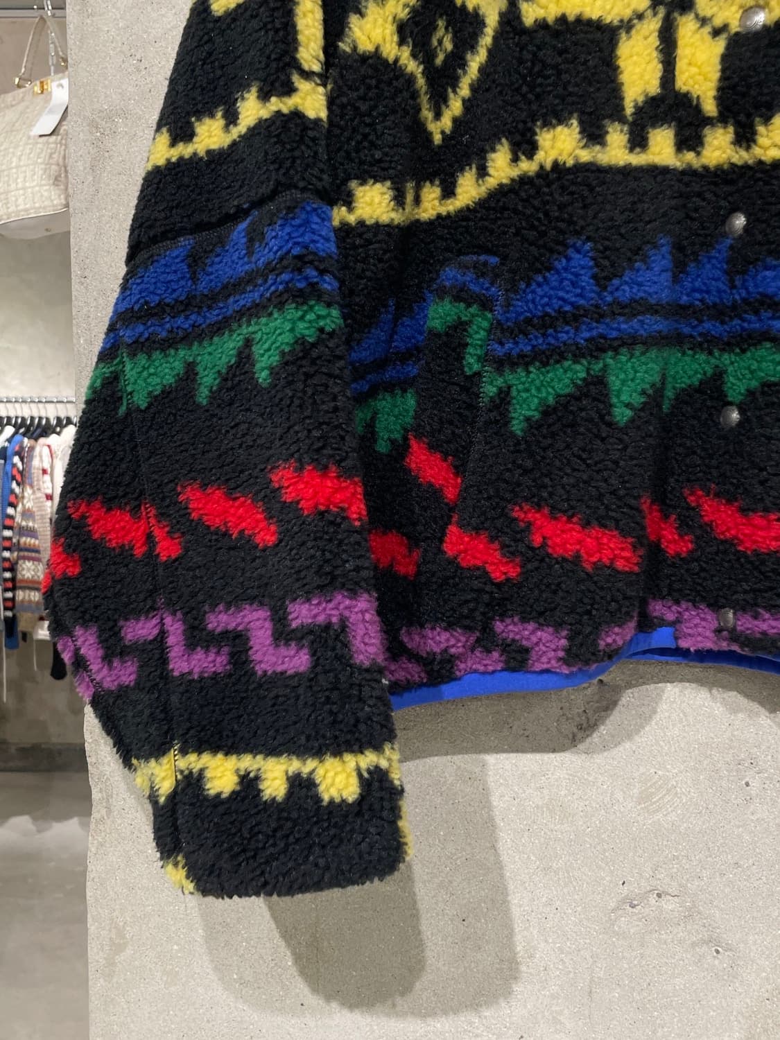 폴로 랄프로렌 지오 모티프 립스탑 트림 하이 파일 플리스 자켓 상품이미지4