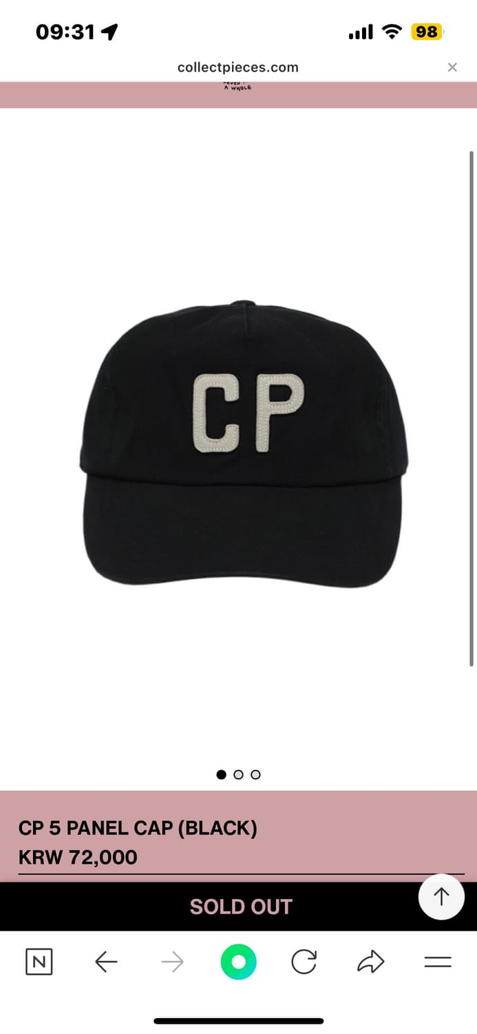 컬렉트피시스 볼캡 5패널 블랙  상품이미지1