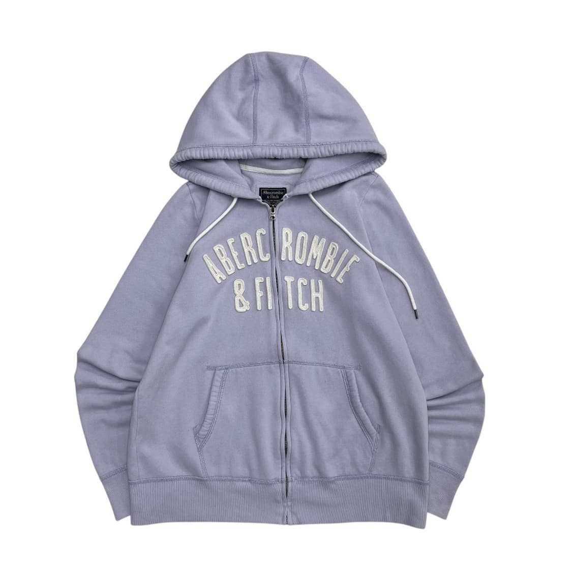 아베크롬비 센터로고 연보라 후드집업 L 상품이미지2