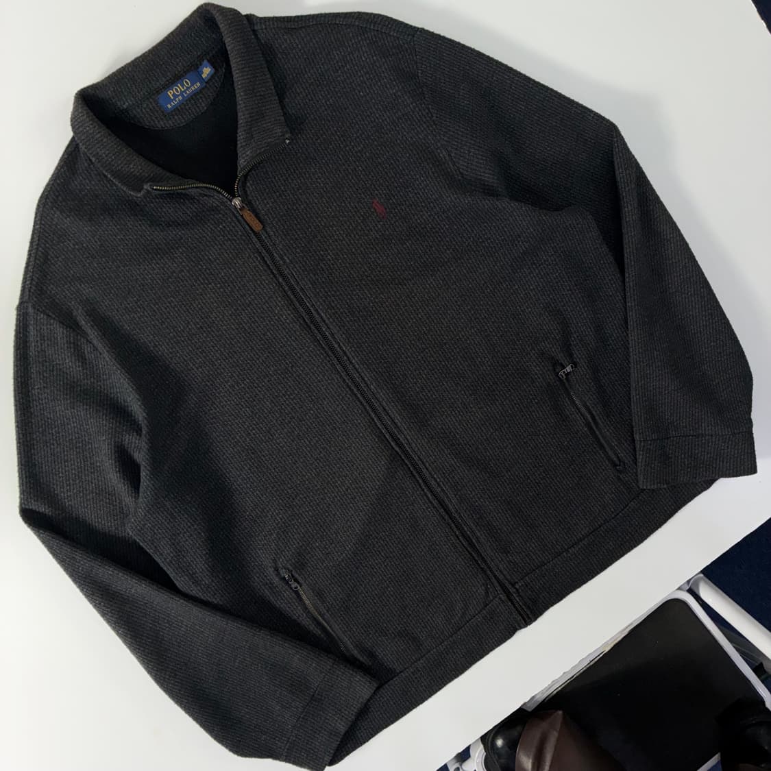 Polo  폴로 랄프로렌 자수 딥차콜 니트 집업  상품이미지2