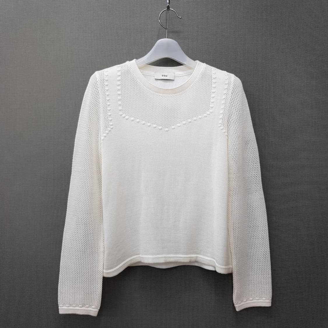 오즈세컨 2022 텍스처 니트 탑  m사이즈 상품이미지1