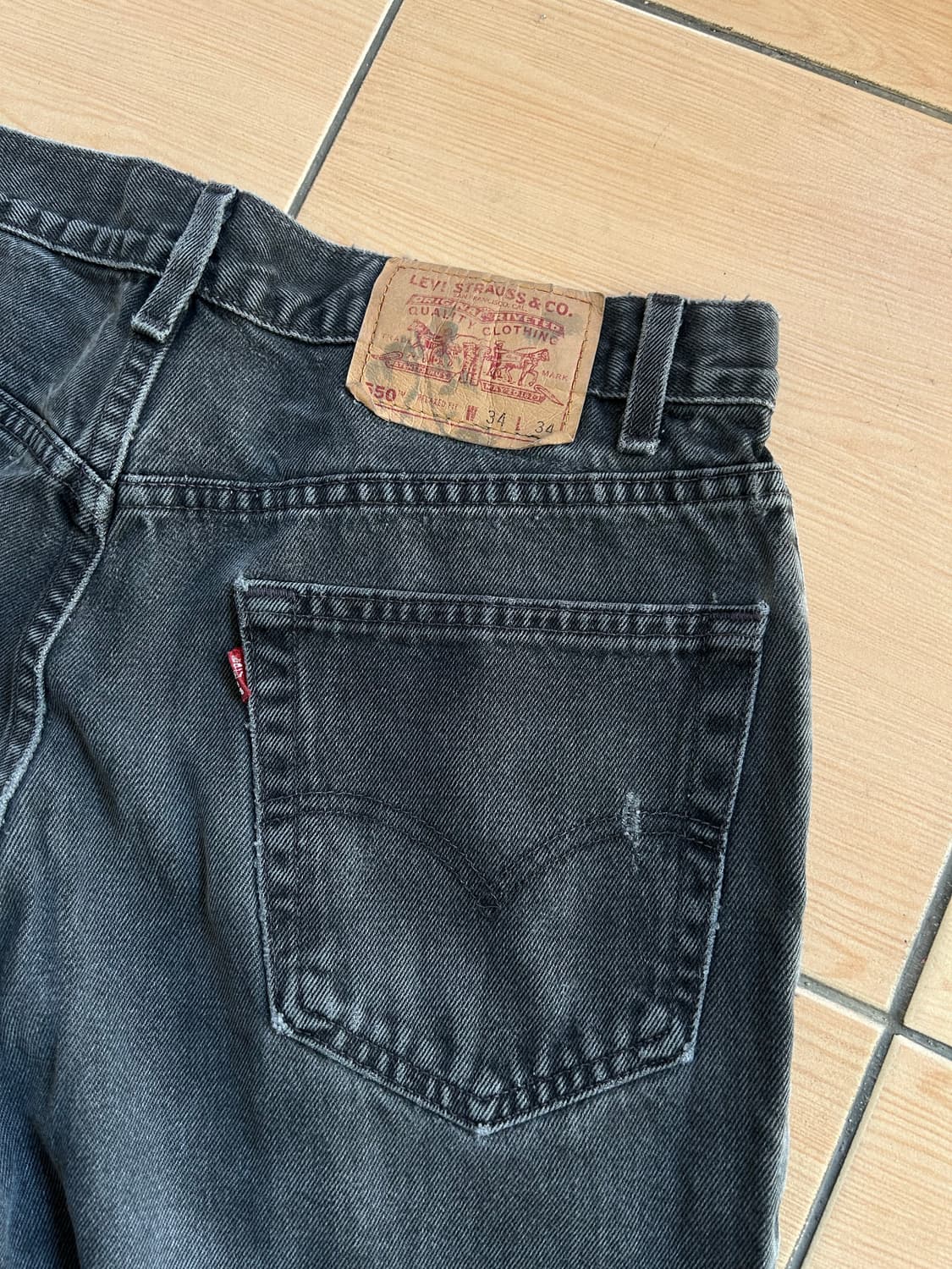 90’s USA 리바이스550 블랙진 34(32) 상품이미지5