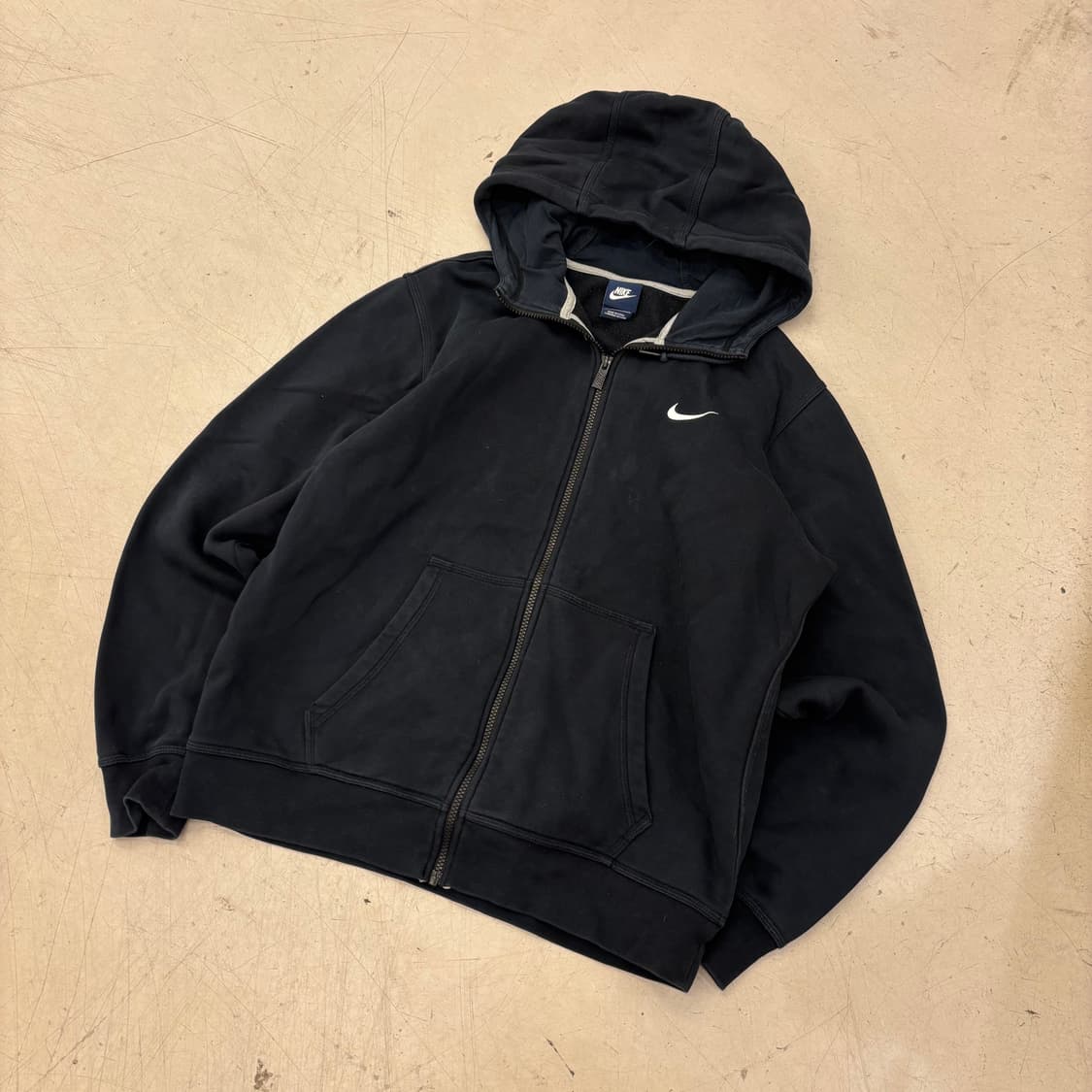 나이키 스우시 블랙 박시 후드집업 상품이미지1