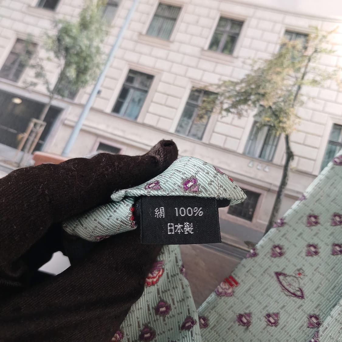 비비안웨스트우드 실크 민트 패턴 넥타이 8.8cm A~B등급 A19481 상품이미지10