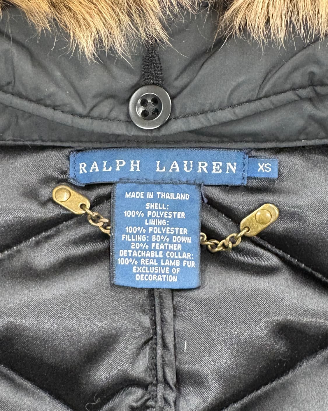 랄프로렌 블랙 램스 퍼 카라 벨티드 다운 자켓 상품이미지8