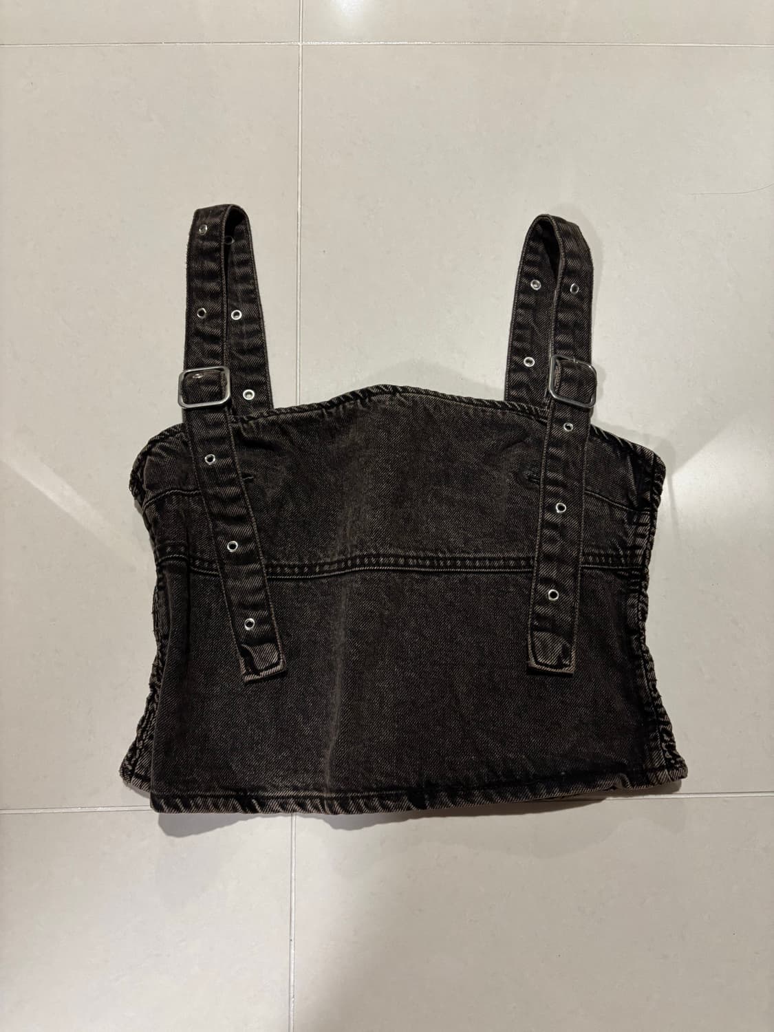 새상품) 자라 데님 버클탑 자라 탑  상품이미지3
