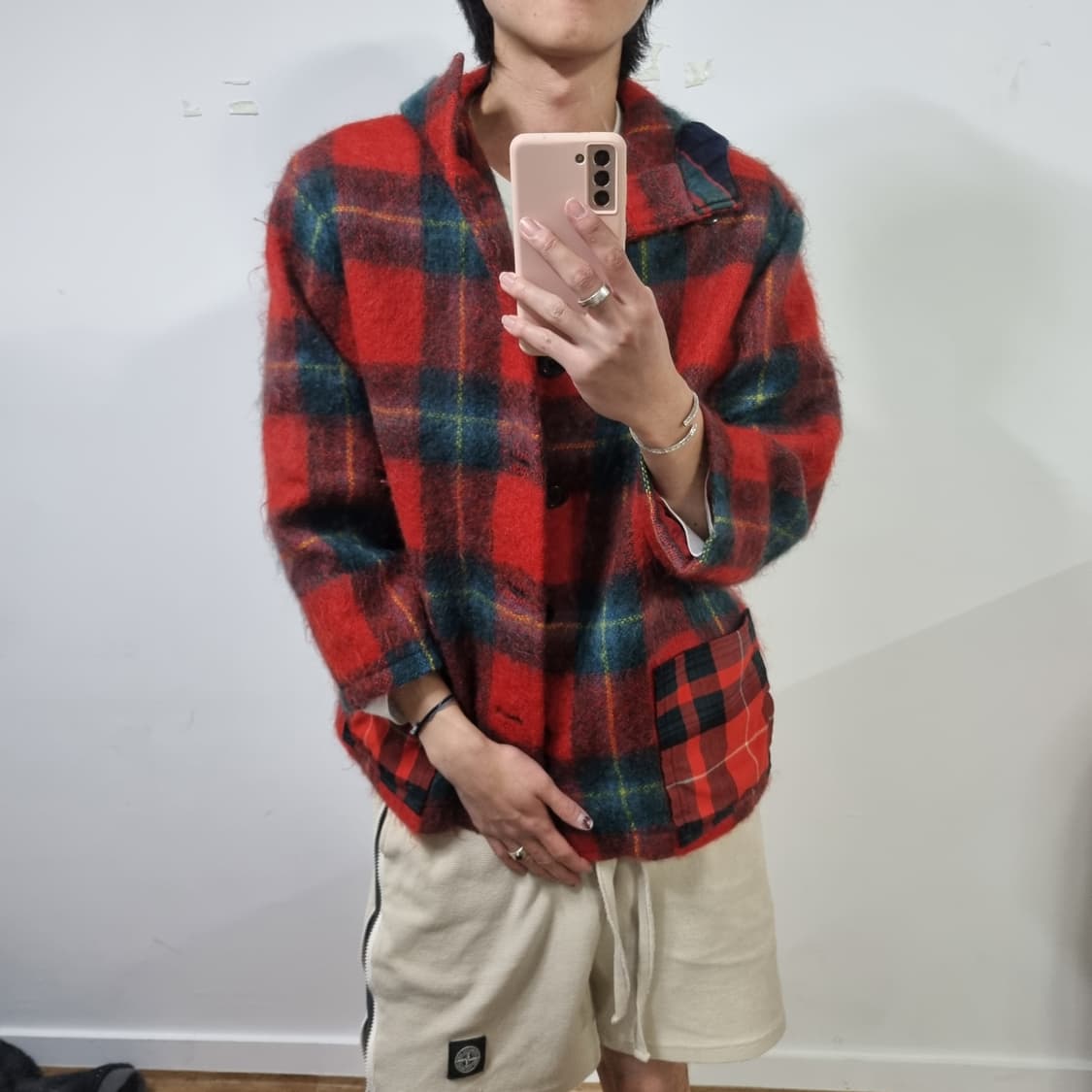 2000s 요지야마모토 체크 후디  상품이미지3