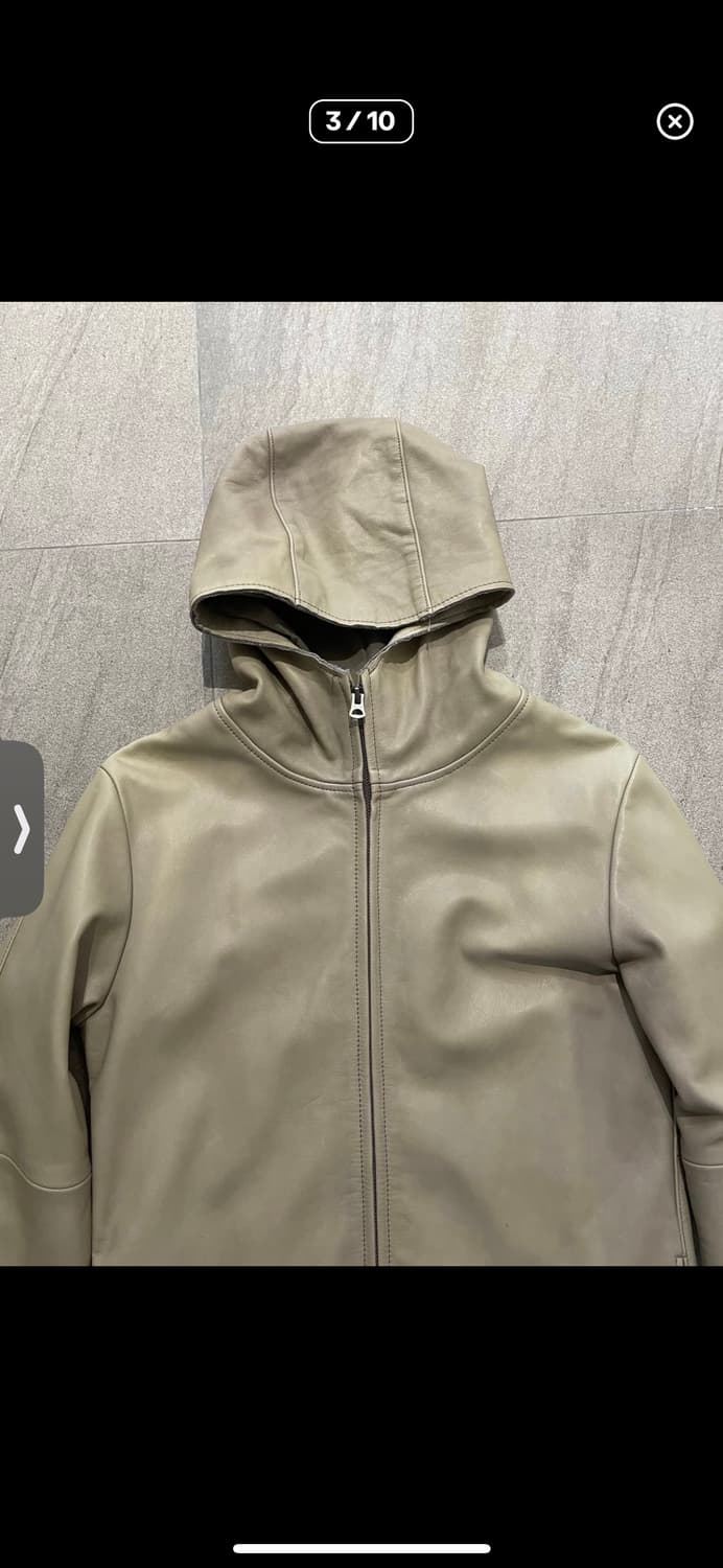 쉽스킨 하이넥 후디드 러프컷 자켓 상품이미지2