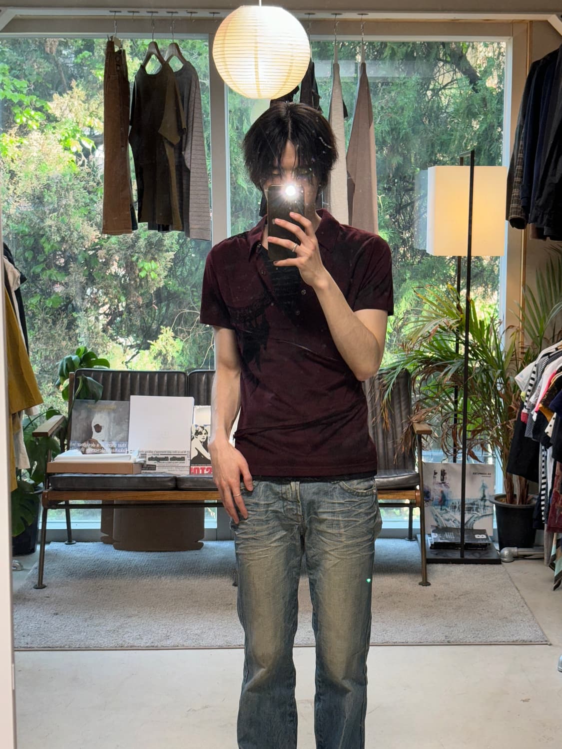 인더애틱 지퍼 절개 레이어드 폴로셔츠 상품이미지4