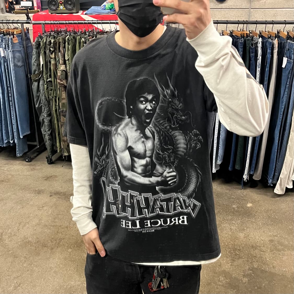 90s 브루스리 프린팅 티셔츠 (105) 상품이미지7