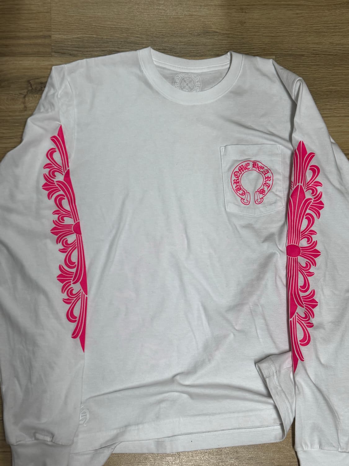 크롬하츠 핑크 플로랄 롱슬리브 L 상품이미지2