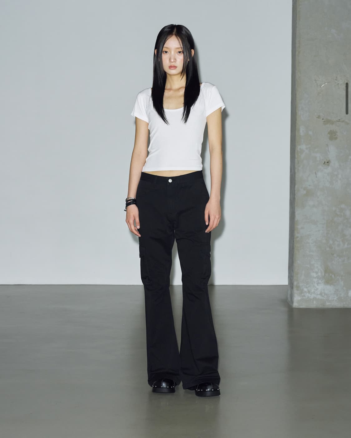 헬레네파리스 피그먼트 부츠컷 카고팬츠 상품이미지1