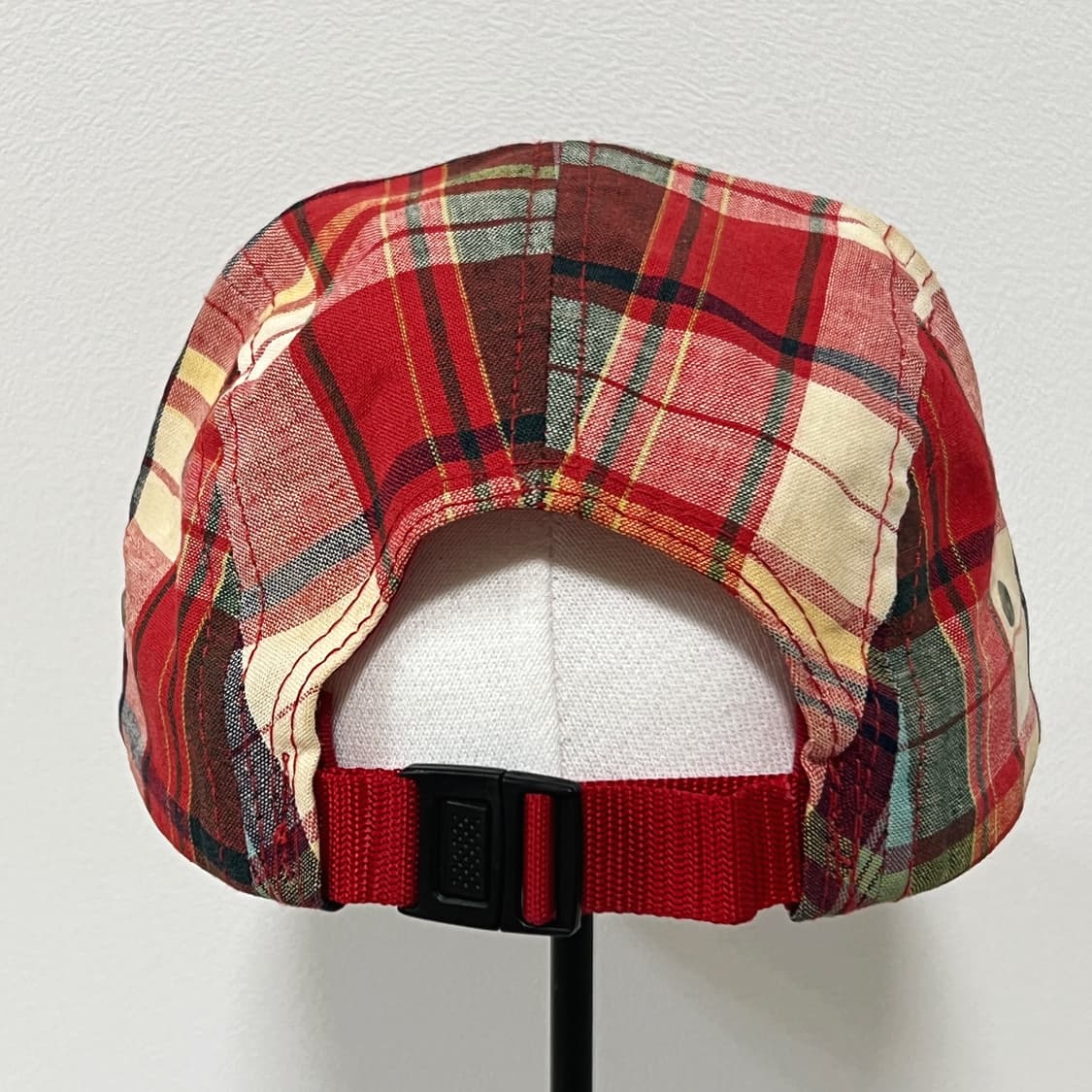 슈프림 2005 레드 체크 패턴 5패널 캠프캡  상품이미지2