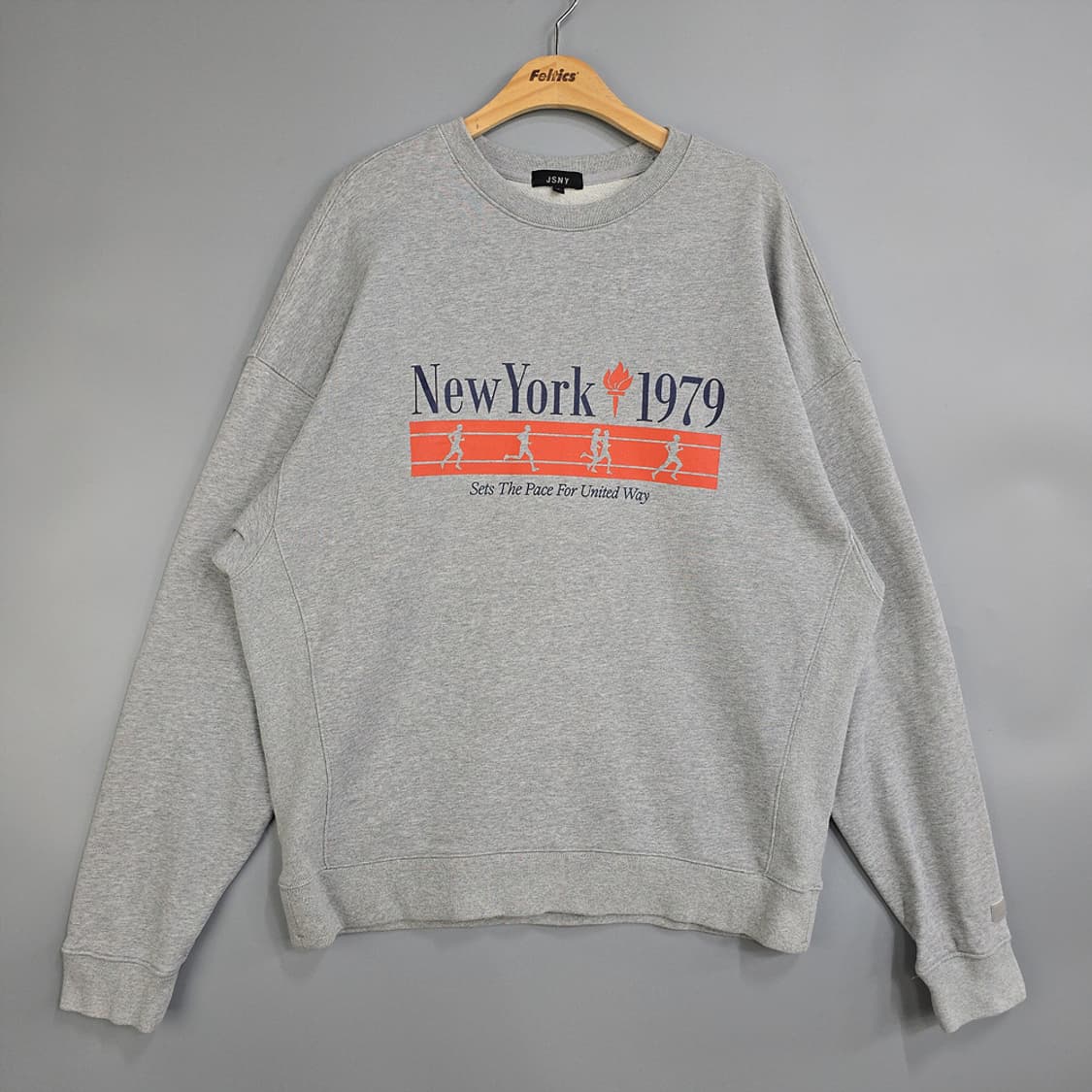 제이에스엔와이(JSNY) 뉴욕 프린트 맨투맨 M 상품이미지2