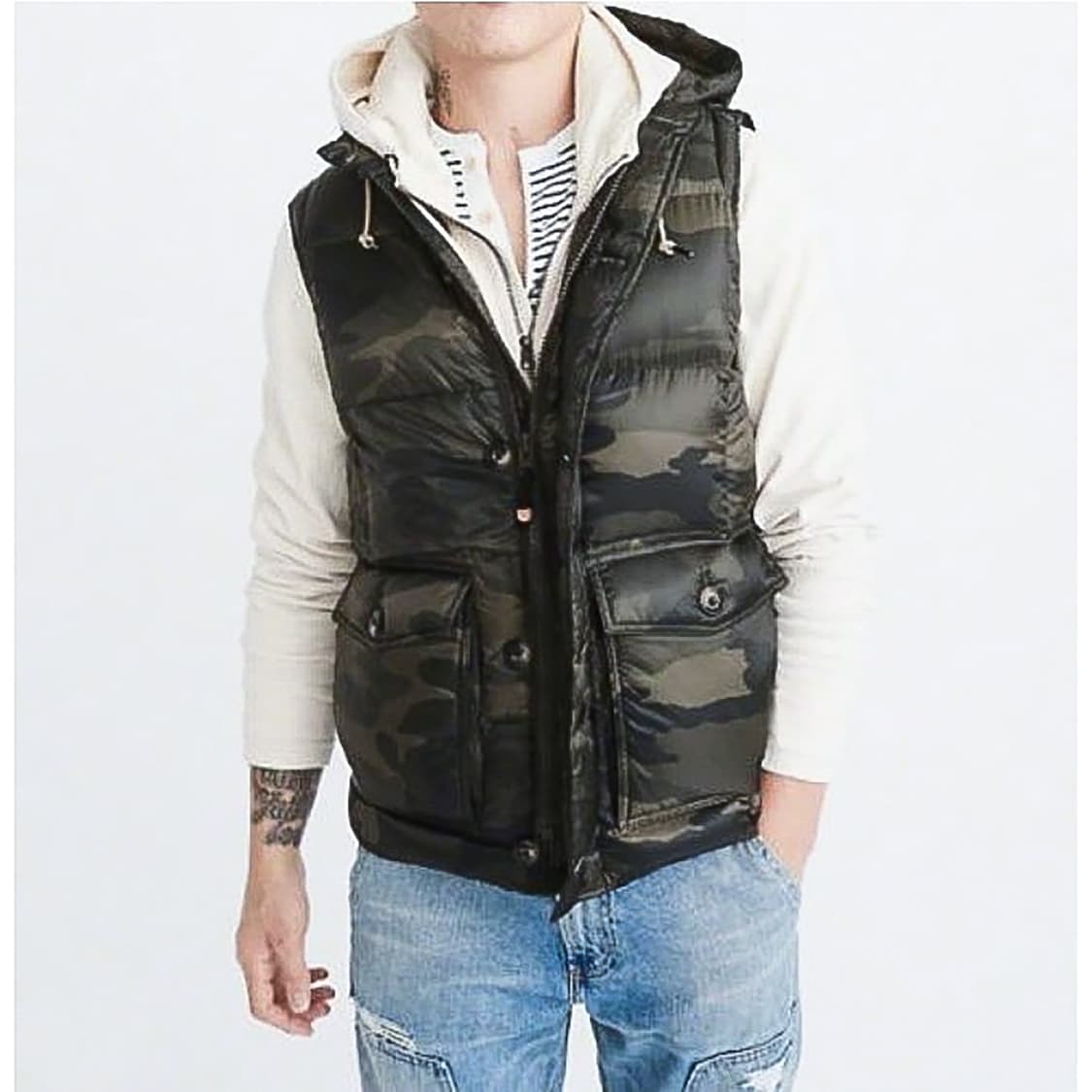 [108] 아베크롬비 카모플라쥬 그레이 덕다운 베스트 MT-1538  상품이미지10