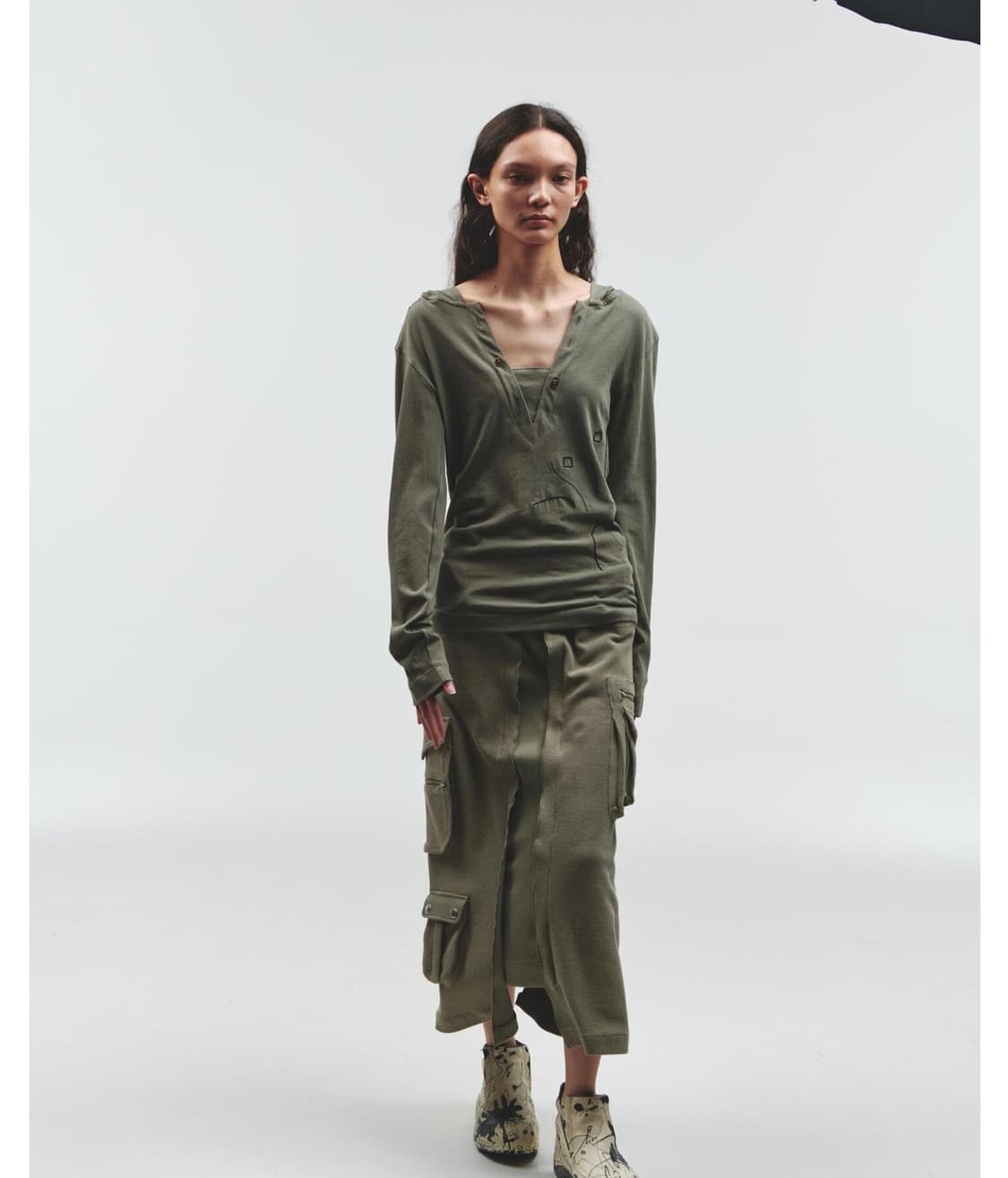 오들리워크샵 multipocket layered skirt  상품이미지7