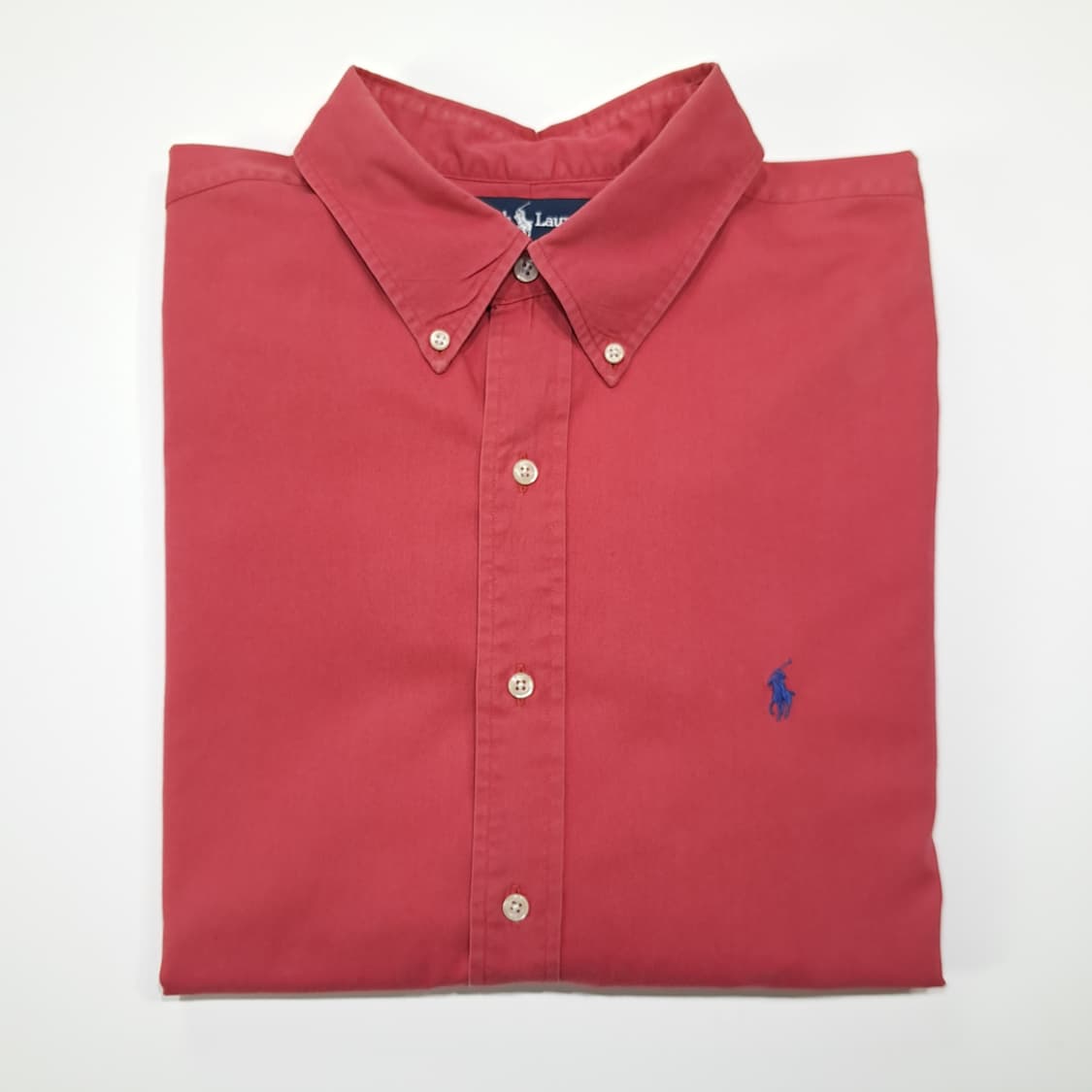 CL528 2XL 폴로 90s 코튼 버튼다운 빈티지 레드 셔츠 남방 상품이미지8