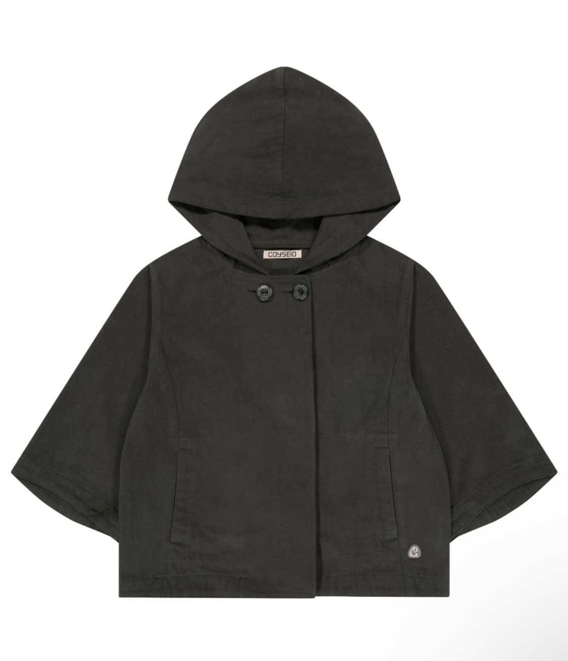 코이세이오 후드 카프리 자켓 차콜 상품이미지4