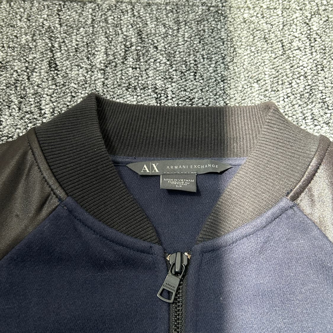 아르마니 익스체인지 네이비 로고 블루종 자켓 상품이미지4