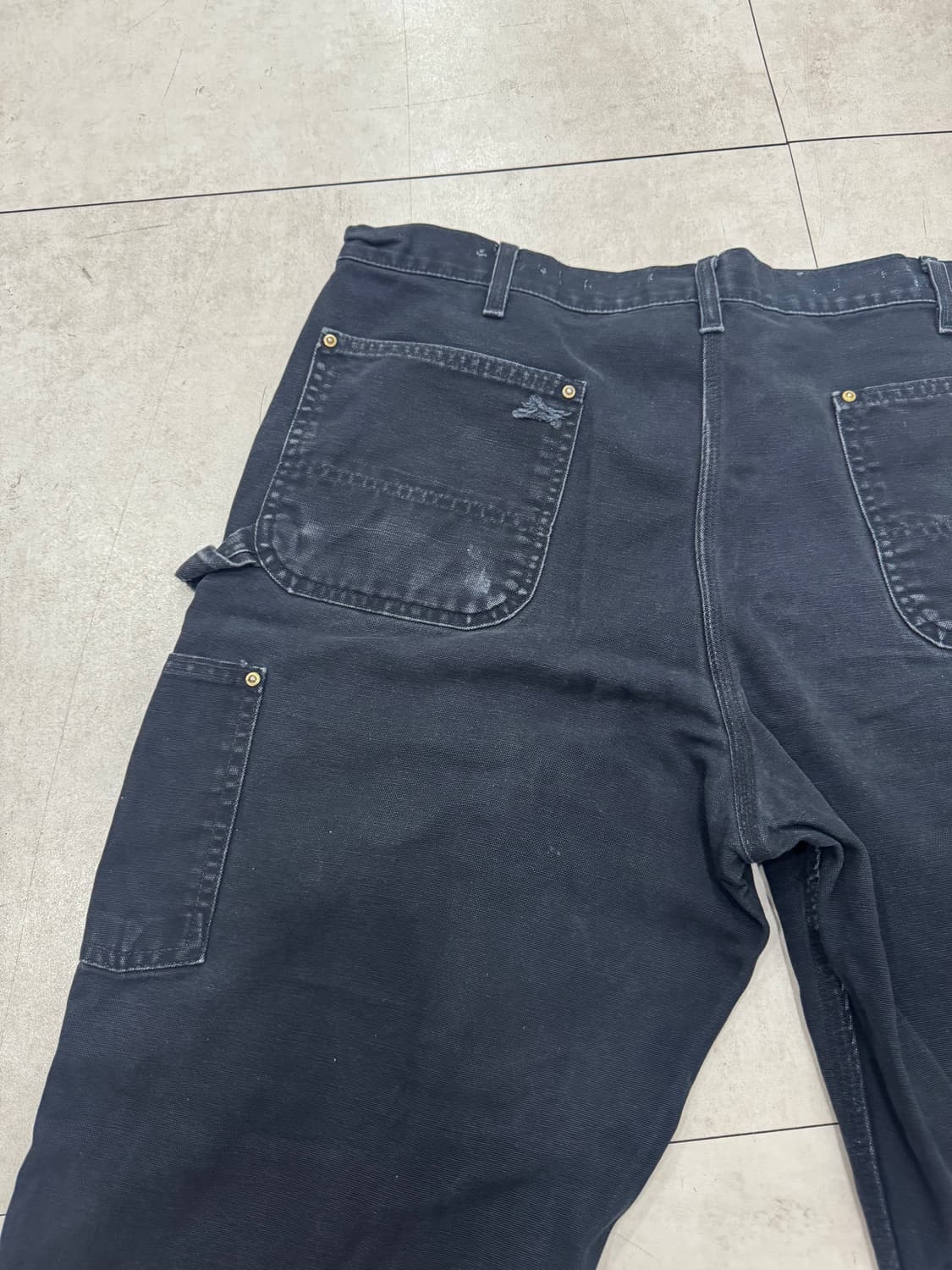OG USA Vintage 칼하트 B01 BLK 더블니 팬츠 38X32 상품이미지3