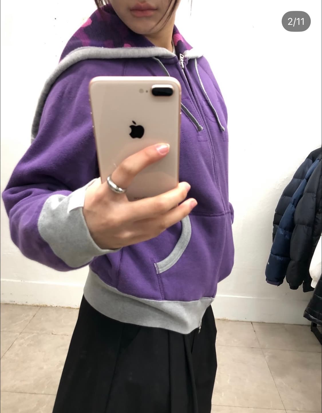 베이프 - 퍼플 컬러 후드집업 상품이미지2