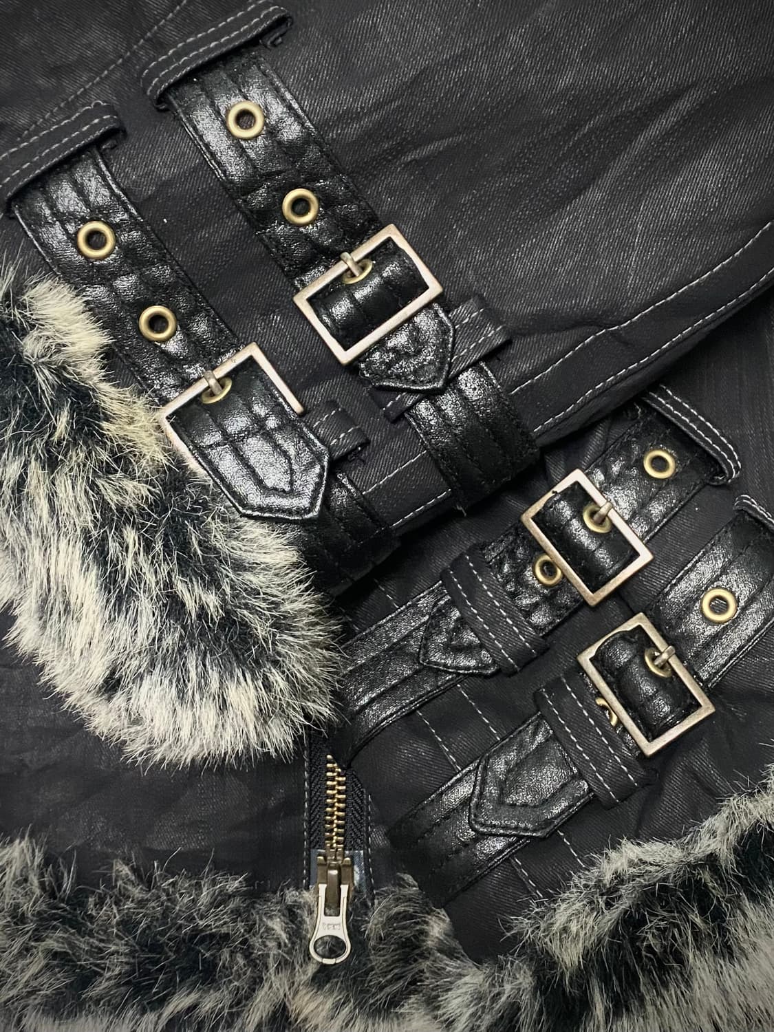 Tornado Mart Waxed Coating Fur Jacket 상품이미지4