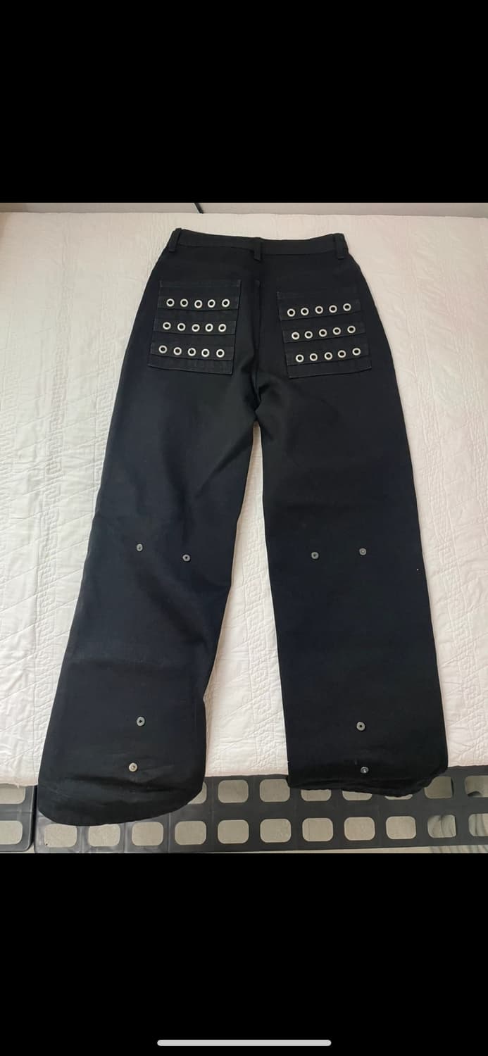 043Y 비액세스 Eyelet Button Black Jeans 0사이즈 상품이미지2