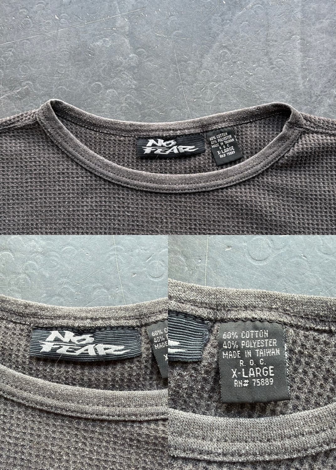 No Fear 90s 노피어 아이언크로스 스컬 써멀 롱슬리브 티셔츠 상품이미지4