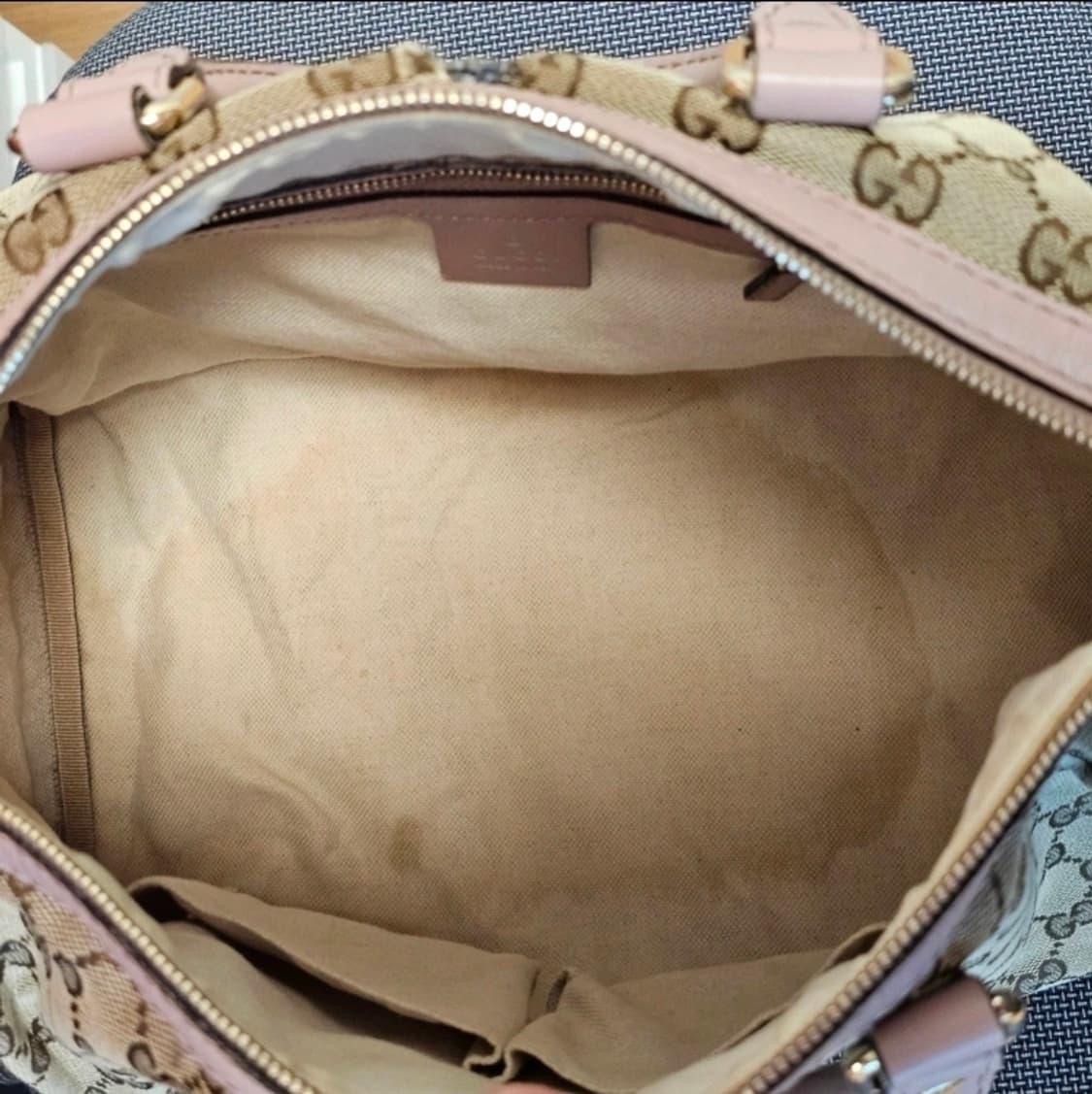 구찌 정품 핑크 쟈가드 캔버스 보스턴백 상품이미지9