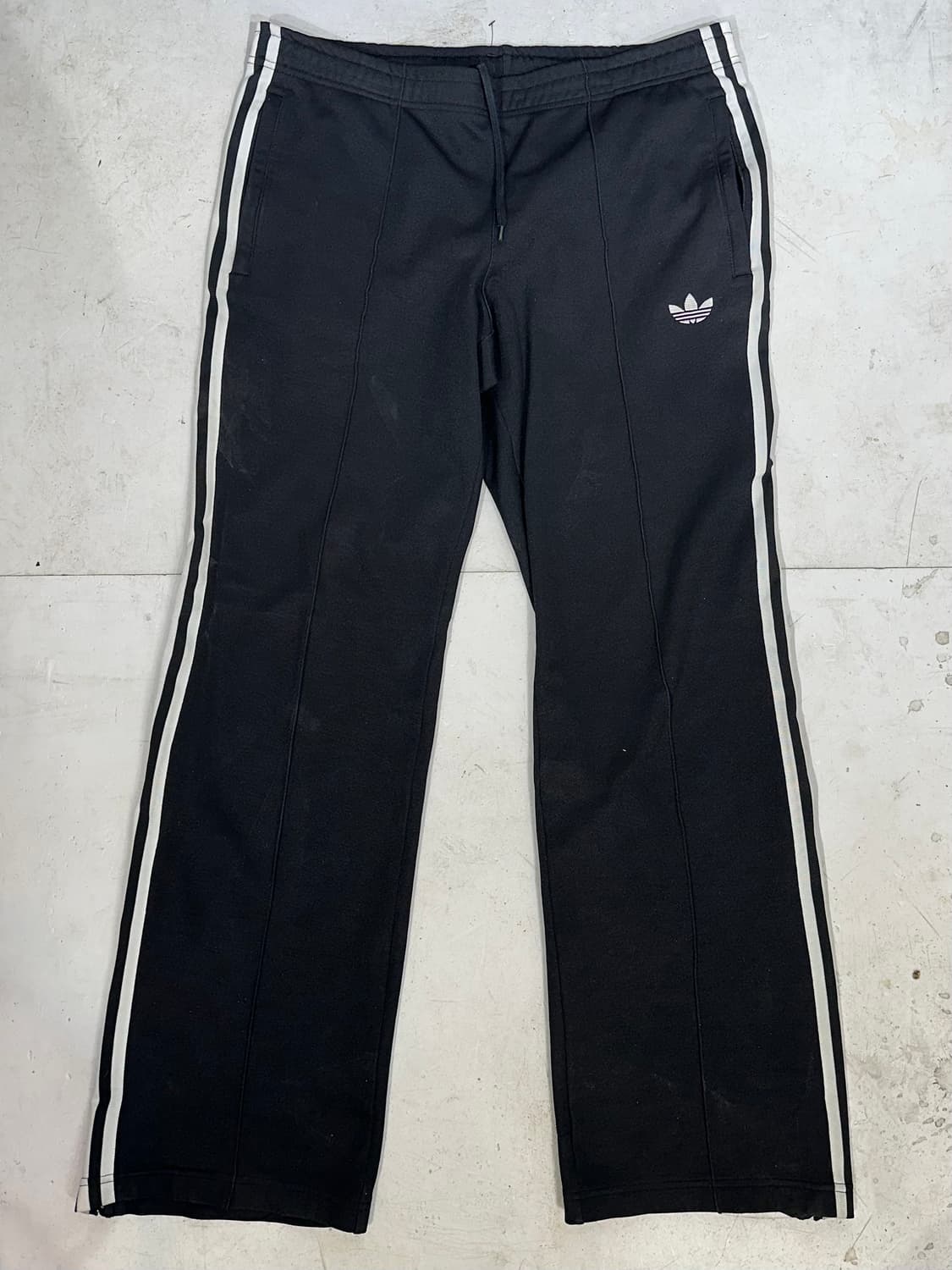 90s 아디다스 블랙 대대장 와이드 파이어버드 팬츠 추리닝 바지 100 상품이미지4