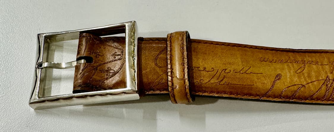 벨루티 켈리그라프 베네치아 클래식 카프 레더 벨트 100 상품이미지1