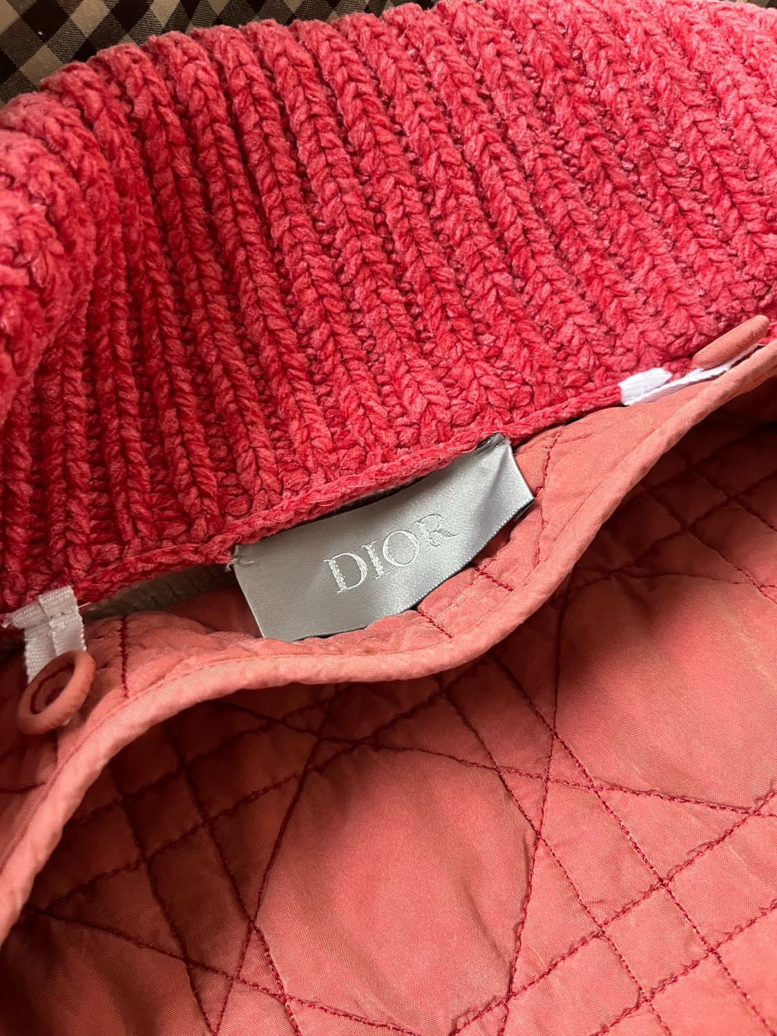 [하루만 이가격] 디올 x 스톤 아일랜드 울블렌드 니트 블루종 자켓 레드 상품이미지5