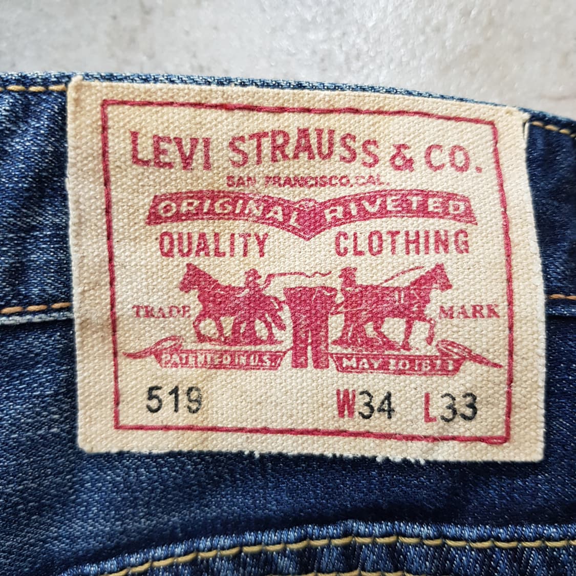 리바이스 519 데님 34/33사이즈  상품이미지3