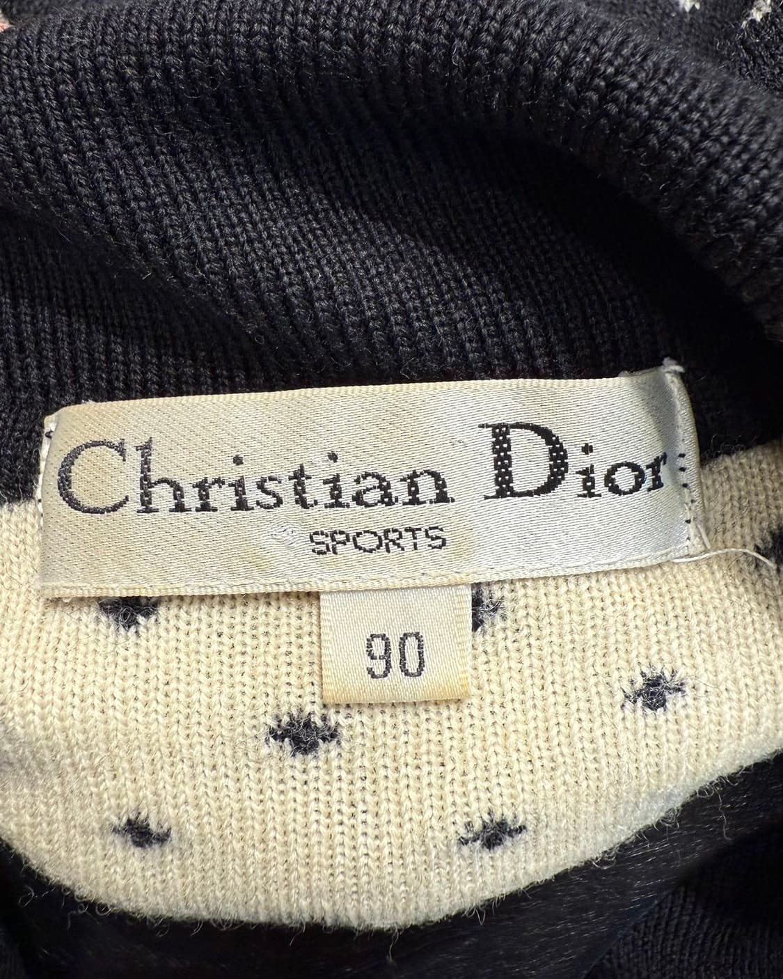 크리스찬 디올 스포츠 블랙 도트패턴 카라넥 니트  상품이미지8