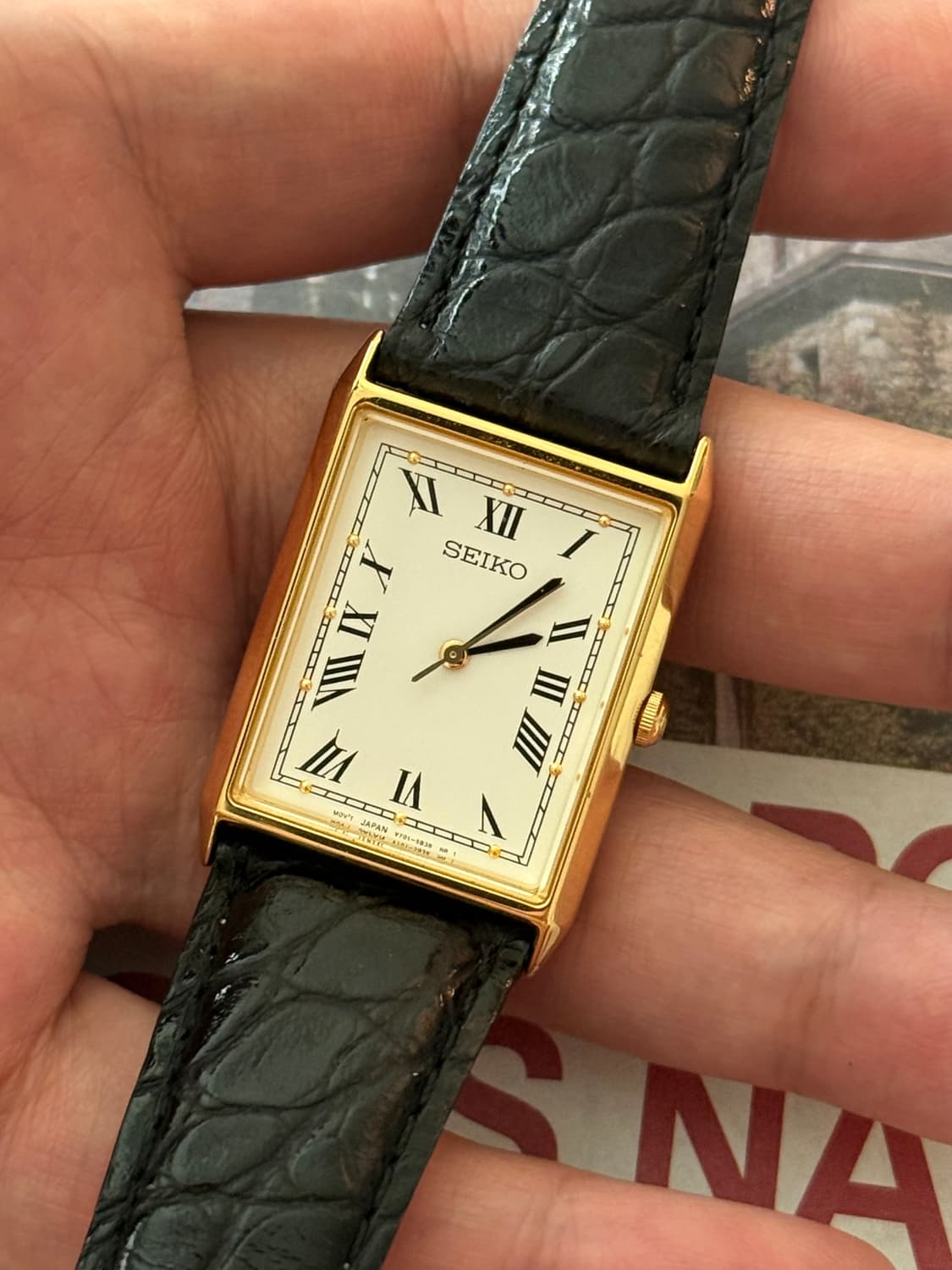 Seiko 세이코 Square 쿼츠 탱크 상품이미지3