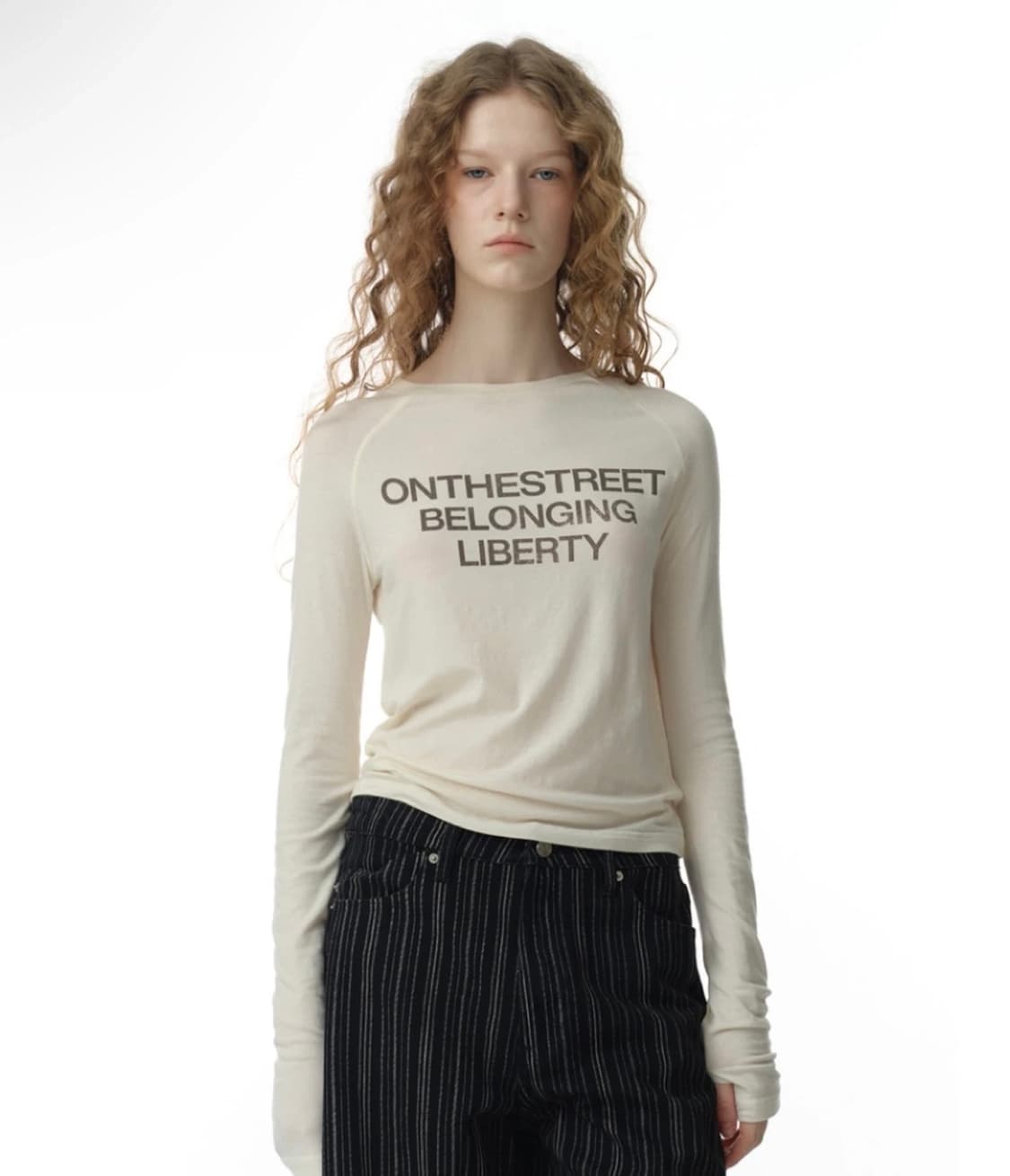 밀로 우먼 래글런 티셔츠 [크림] 상품이미지1