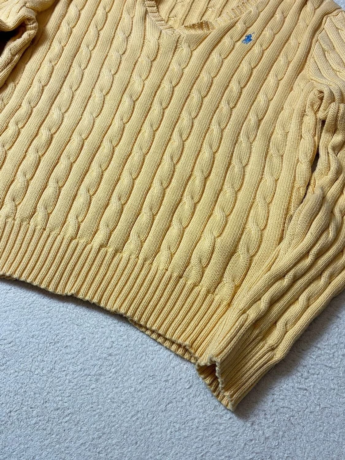 폴로 랄프로렌 큐알 브이넥 케이블 니트 PN7381 상품이미지4