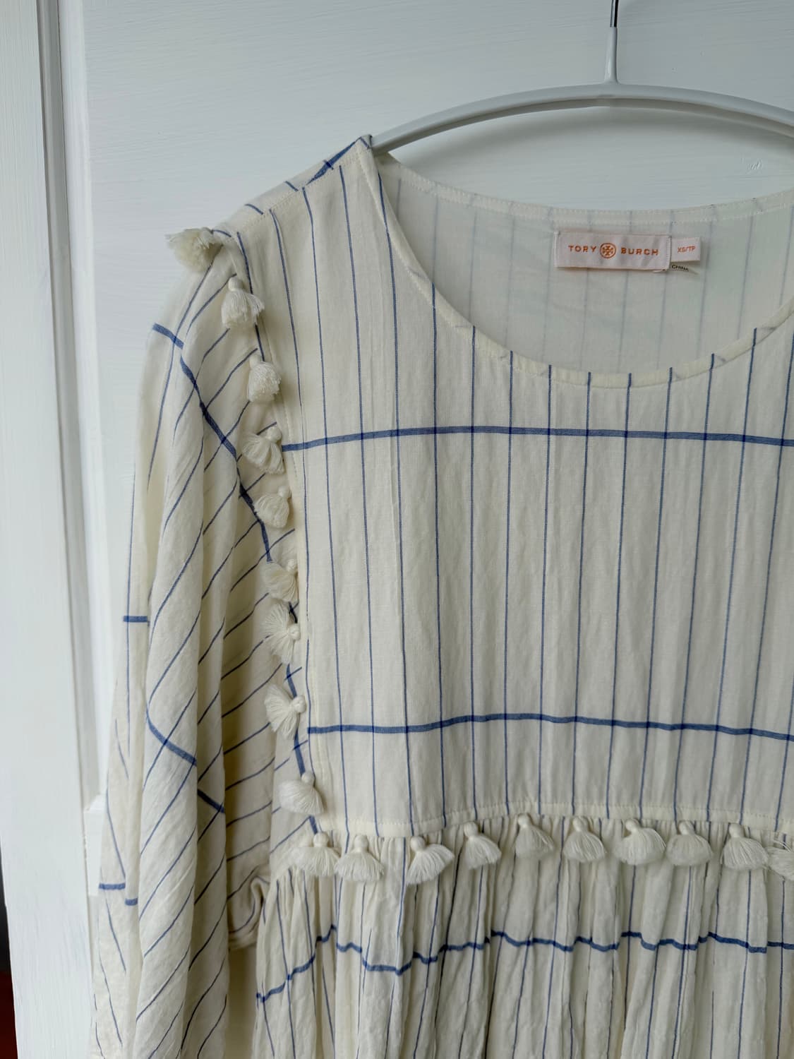 Tory Burch 토리버치 스트라이프 카프탄 태슬 원피스 상품이미지3