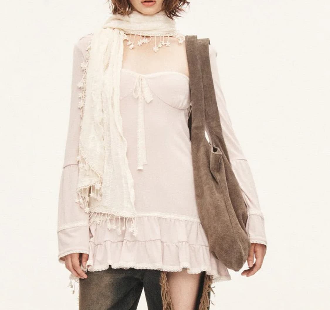 쓰리타임즈 크레페튜브탑+볼레로 m 판매해요 상품이미지1