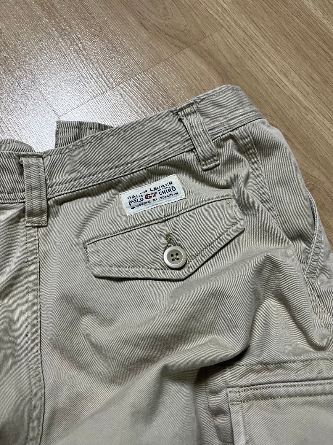 폴로 랄프로렌 키즈 베이지색 카고 면바지 상품이미지3