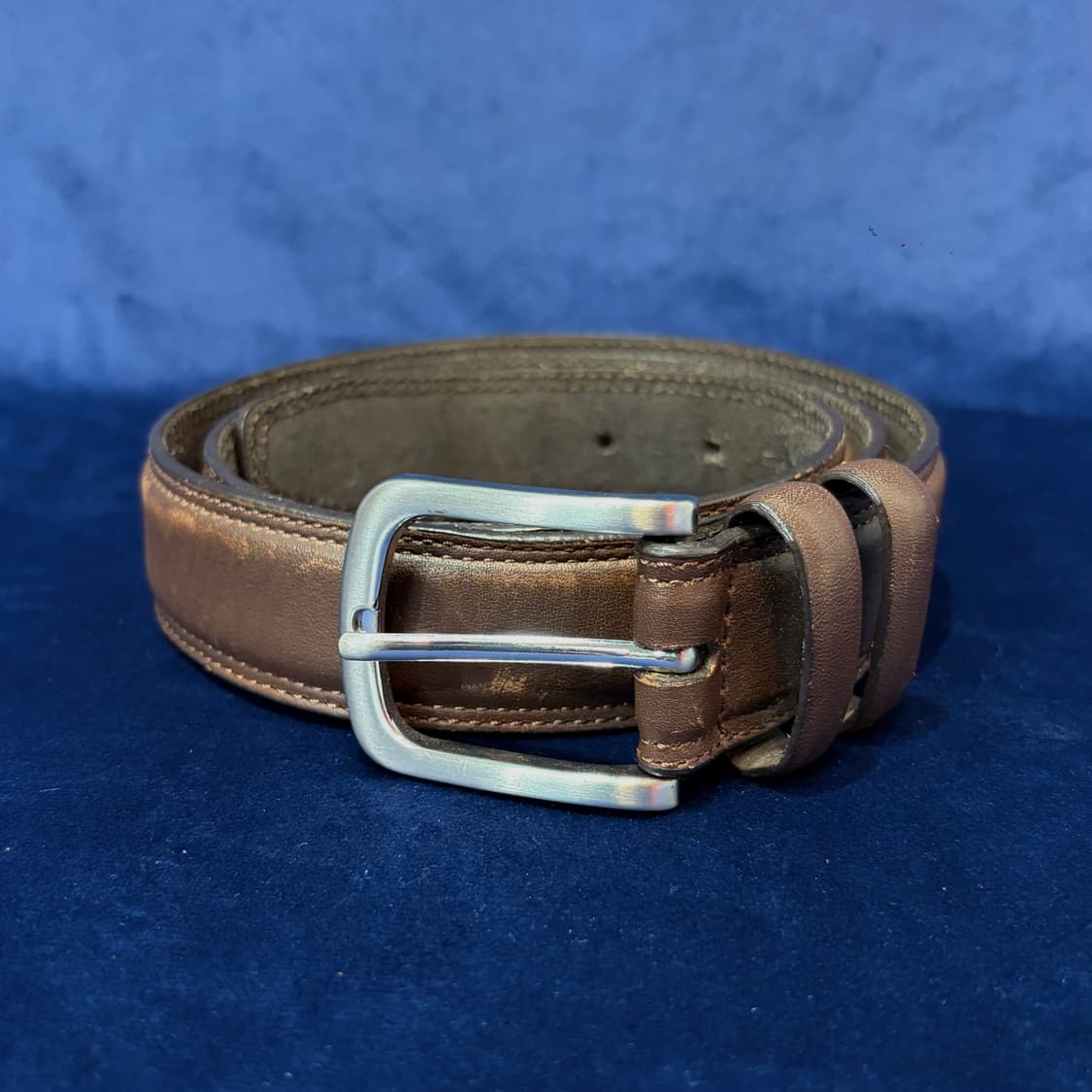 풀그레인 리얼 레더 브라운 벨트 상품이미지1