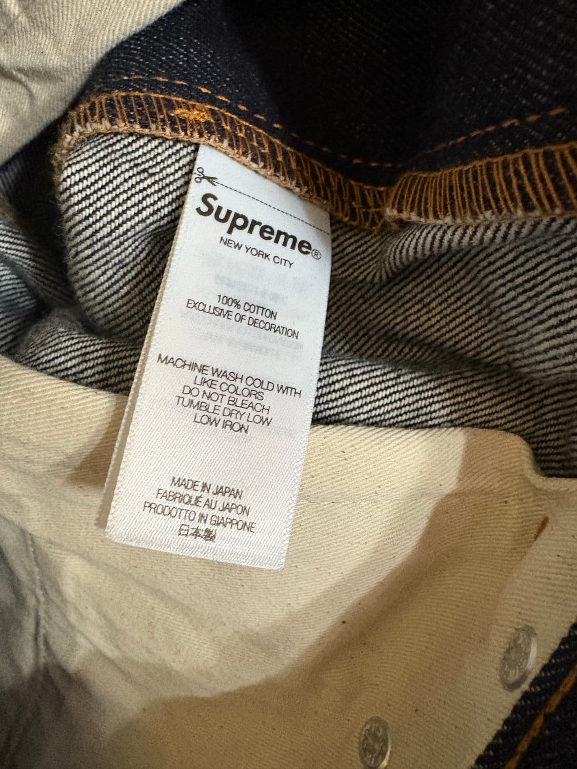 슈프림 배기 셀비지 진 34  상품이미지3