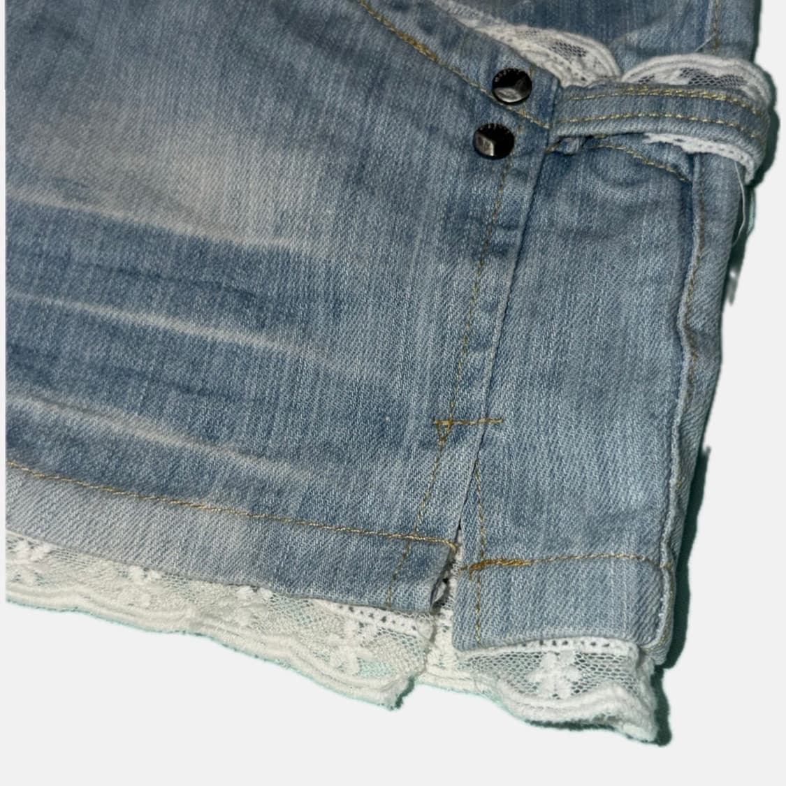 빈티지 레이스 청반바지 상품이미지3