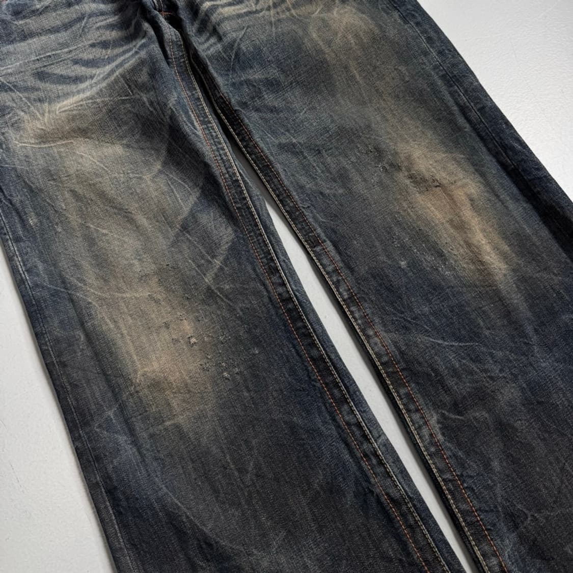 버커루 새깅 신치백 워싱 와이드 데님팬츠 상품이미지5